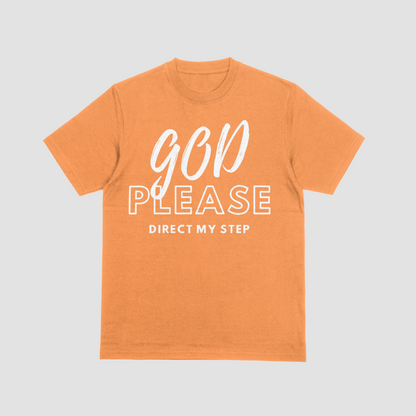 God Please Direct My Steps Mens T-Shirt | Man of God Christian Tee