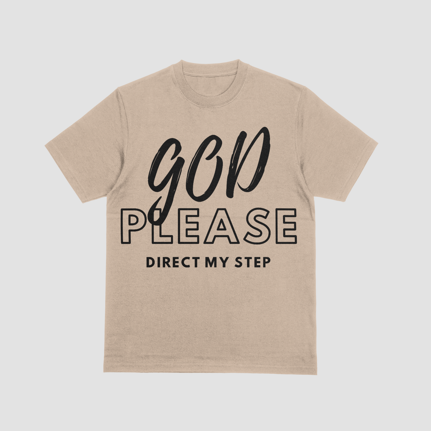 God Please Direct My Steps Mens T-Shirt | Man of God Christian Tee