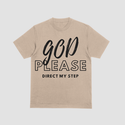 God Please Direct My Steps Mens T-Shirt | Man of God Christian Tee