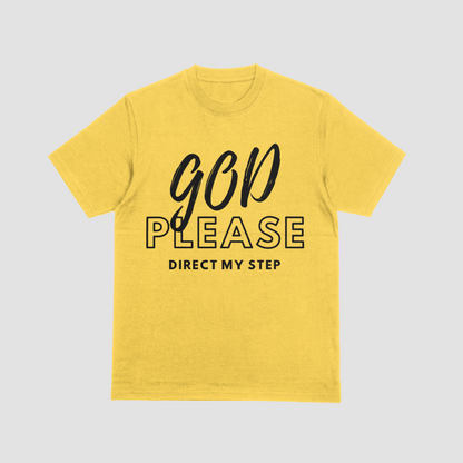 God Please Direct My Steps Mens T-Shirt | Man of God Christian Tee