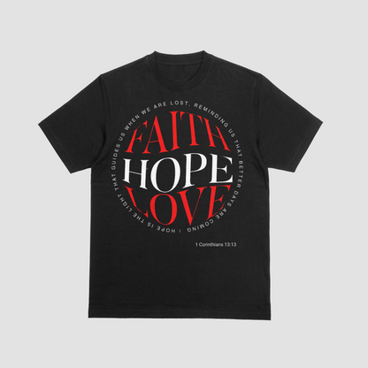 Faith Hope Love T-Shirt | Women's Christian Tee