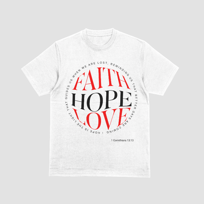 faith hope love t-shirt for women