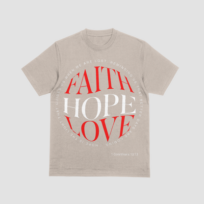 Faith Hope Love T-Shirt | Women's Christian Tee