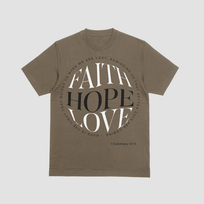 Faith Hope Love T-Shirt | Women's Christian Tee